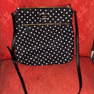 Kate Spade Black and White Polka Dot Crossbody Bag